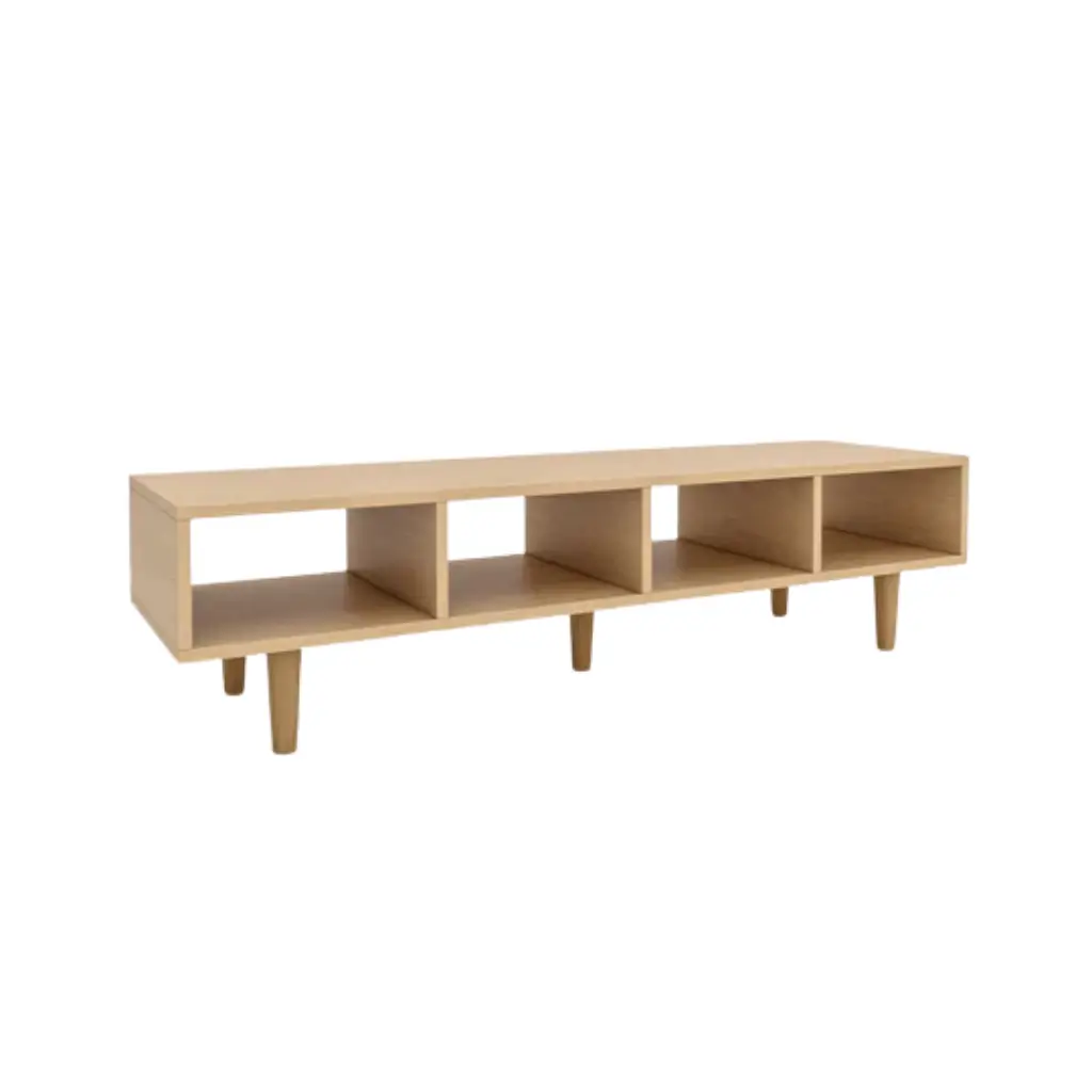 Aero TV Unit – Sleek Design With Natural Wooden Legs 0