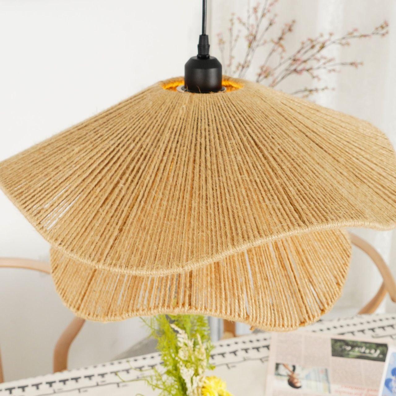 Burlap Ceiling Lamp - ARKC026 1