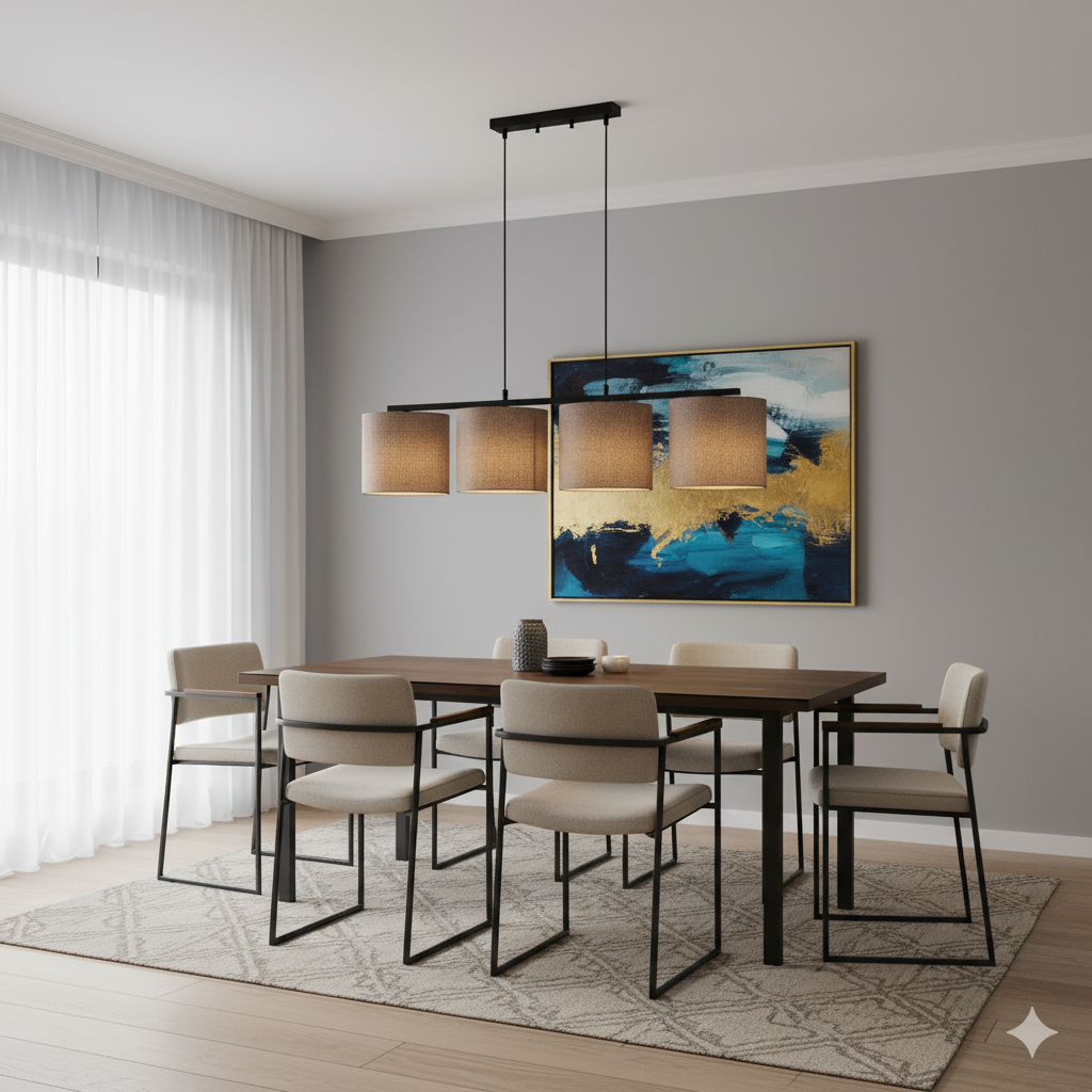 Beige and Black Ceiling Lamp - YL1150 1