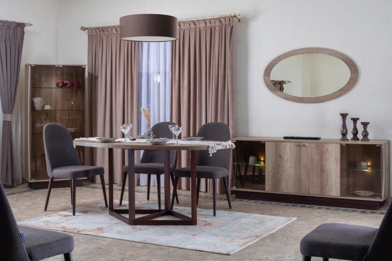 Ovi Natural Wood Dining Table With Sturdy Beech Wood Legs 1