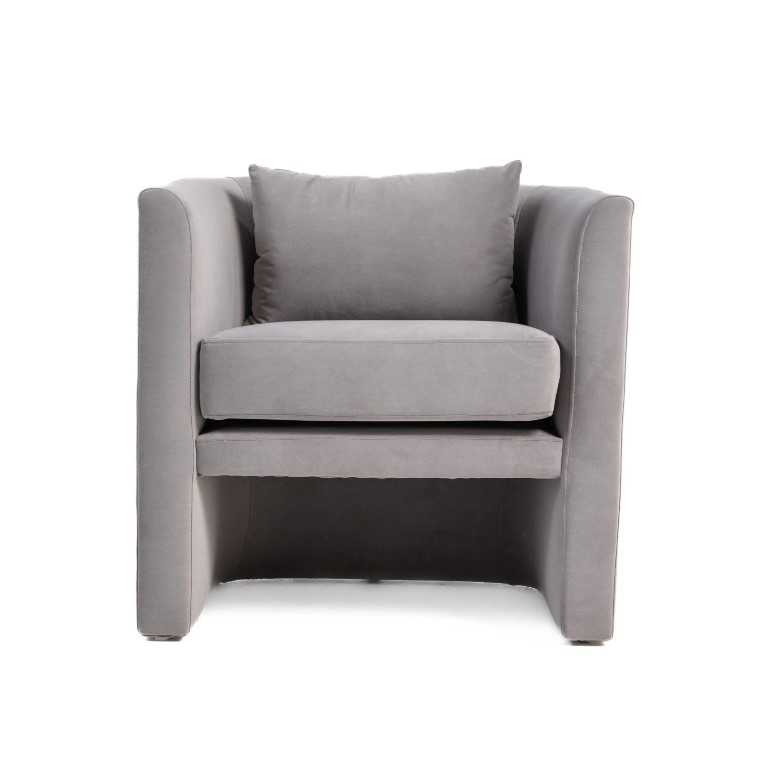 Barrel Upholstered Armchair 0