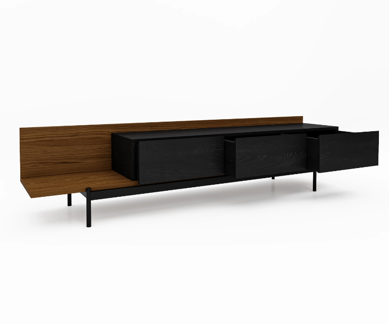 Talca TV Unit - Storage Cabinet & Steel Legs 0