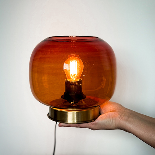 Umbra Table Lamp - Gradient Glass & Brass 1