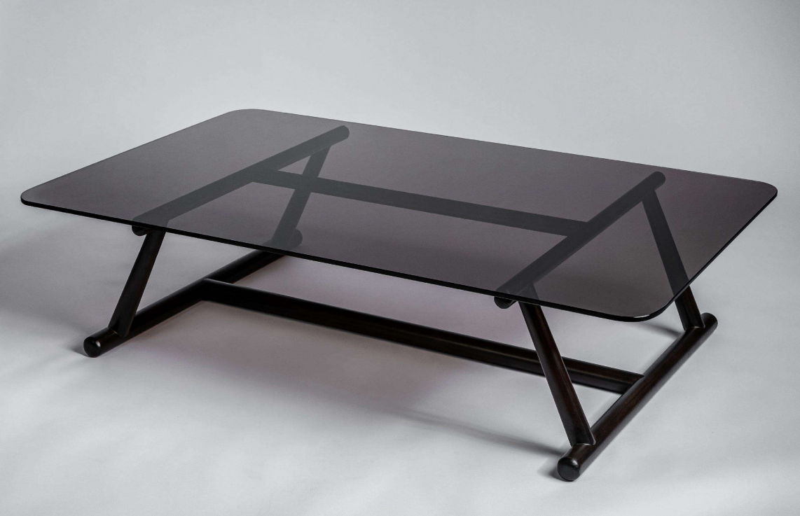 Bahamas Wooden Coffee Table With Glass Top 3
