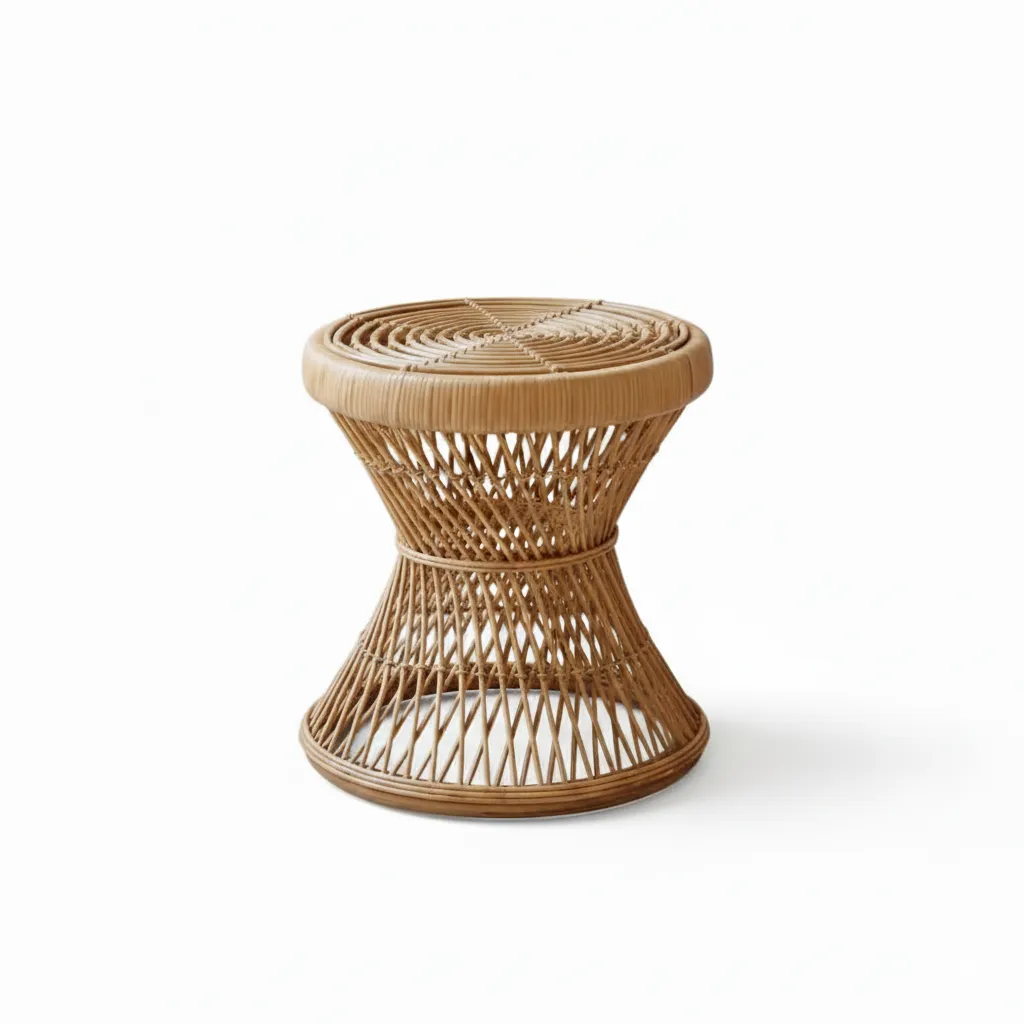 Florian Bamboo Side Table - Round Design - Net Body image