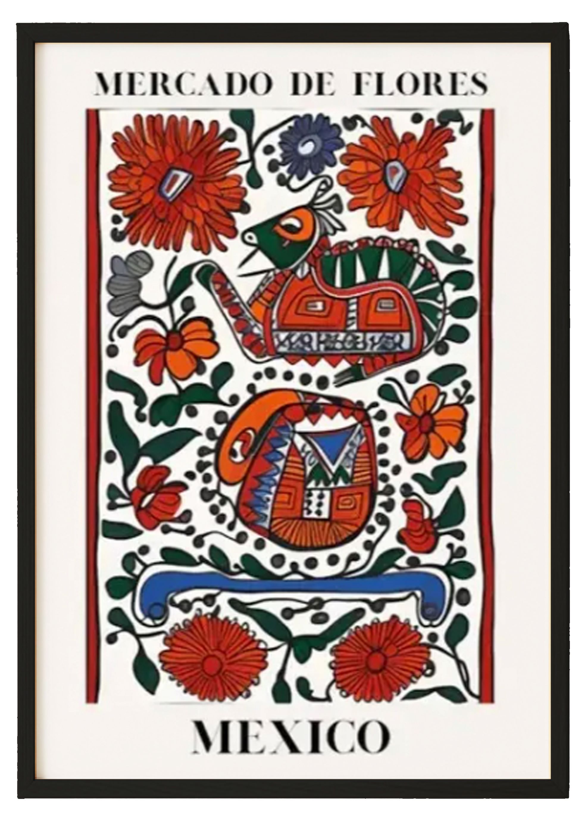 Mexico Floral Abstract Poster image