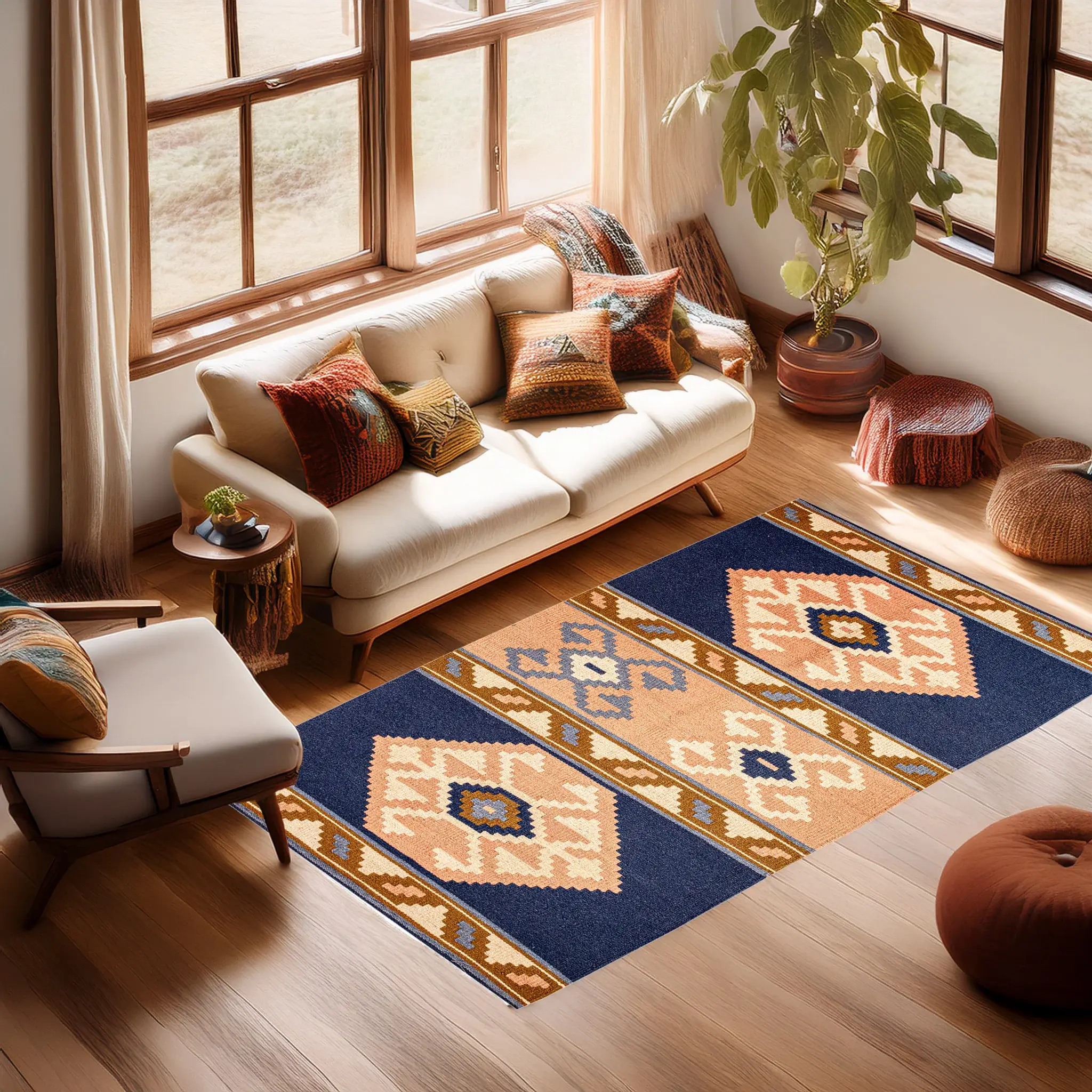 Kara - Handmade Wool Kilim Rug 2