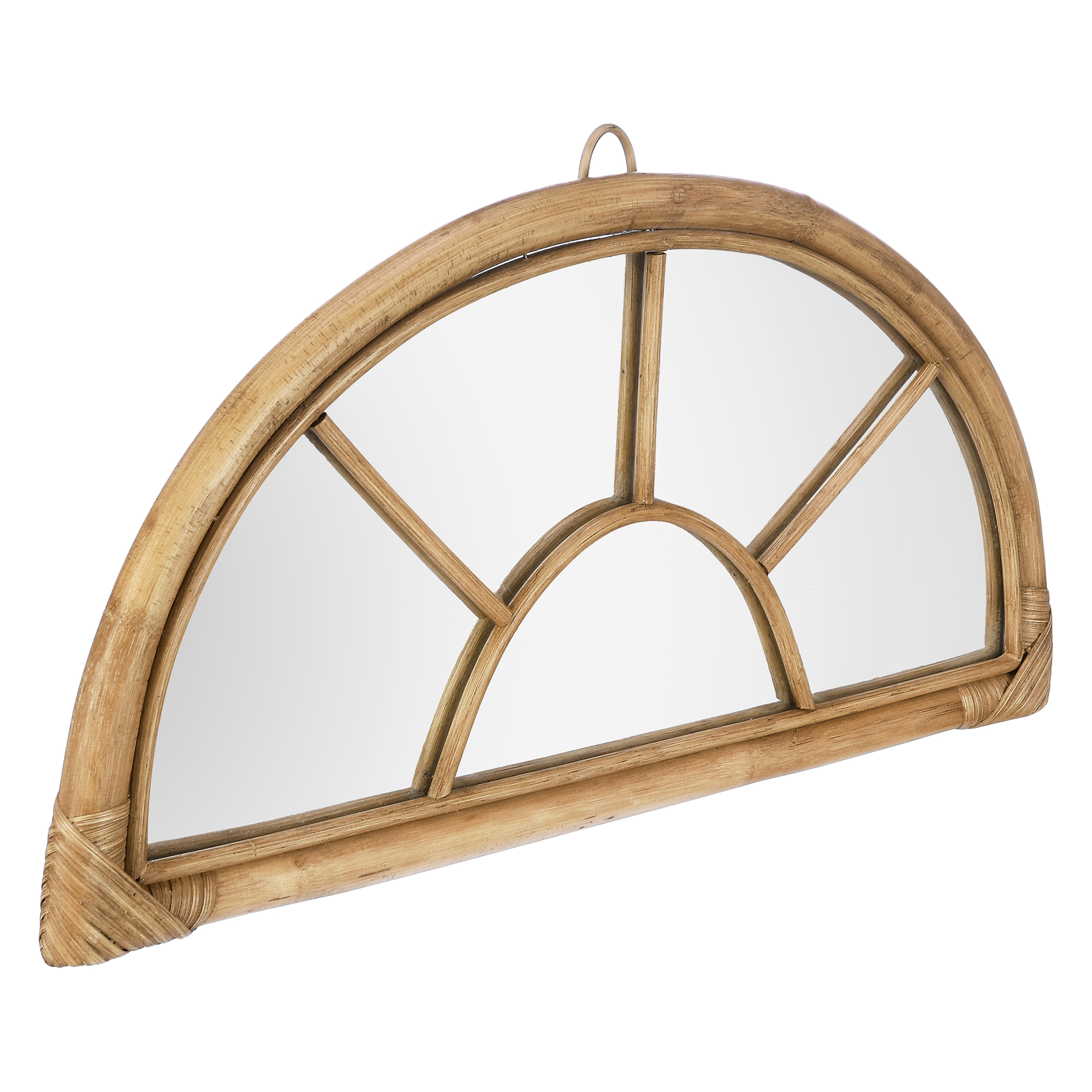 Boho Rainbow Bamboo Mirror – Stylish Wall Decor 1