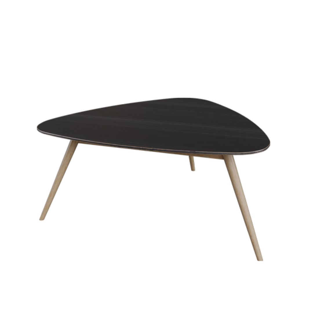 Trio-Edge Coffee Table I - Natural Veneer Top - Beech Legs 0