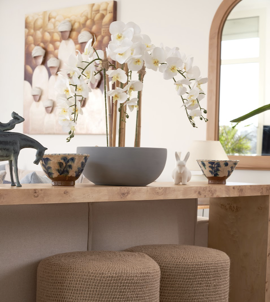 Decorative Orchids with Grey pot 1