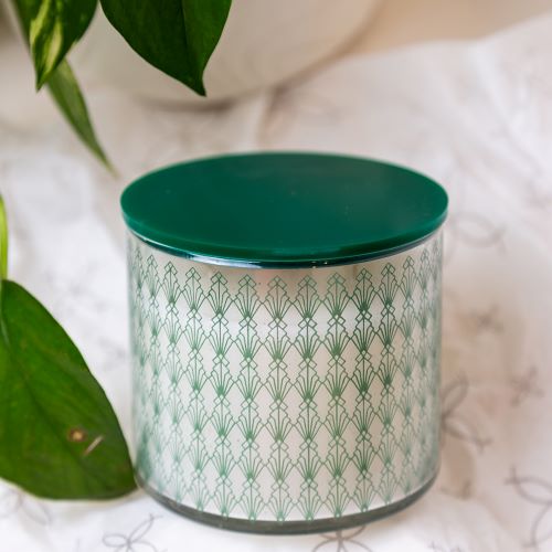 Art Deco Glass Candle - Vanilla Scent 2