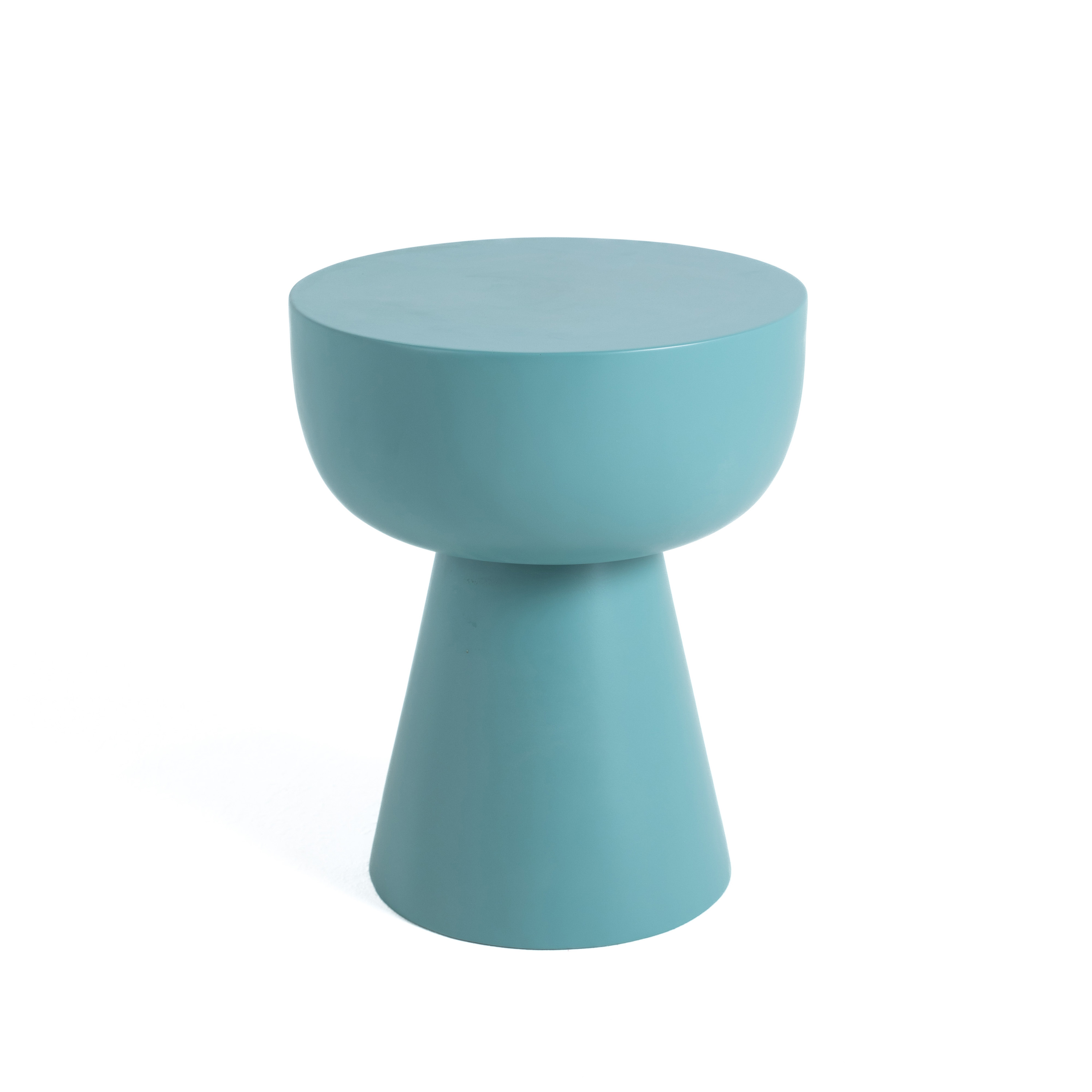 Zoey Side Table – Modern Fiberglass Round Accent Table 7