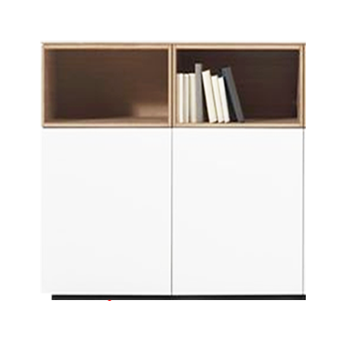 Office Cabinet with Oak Open Shelf 0