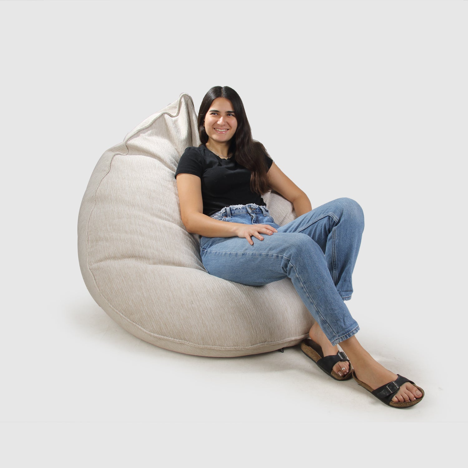 Lacrima Bean Bag - Indoor - Beige Color - Comfy Design 1