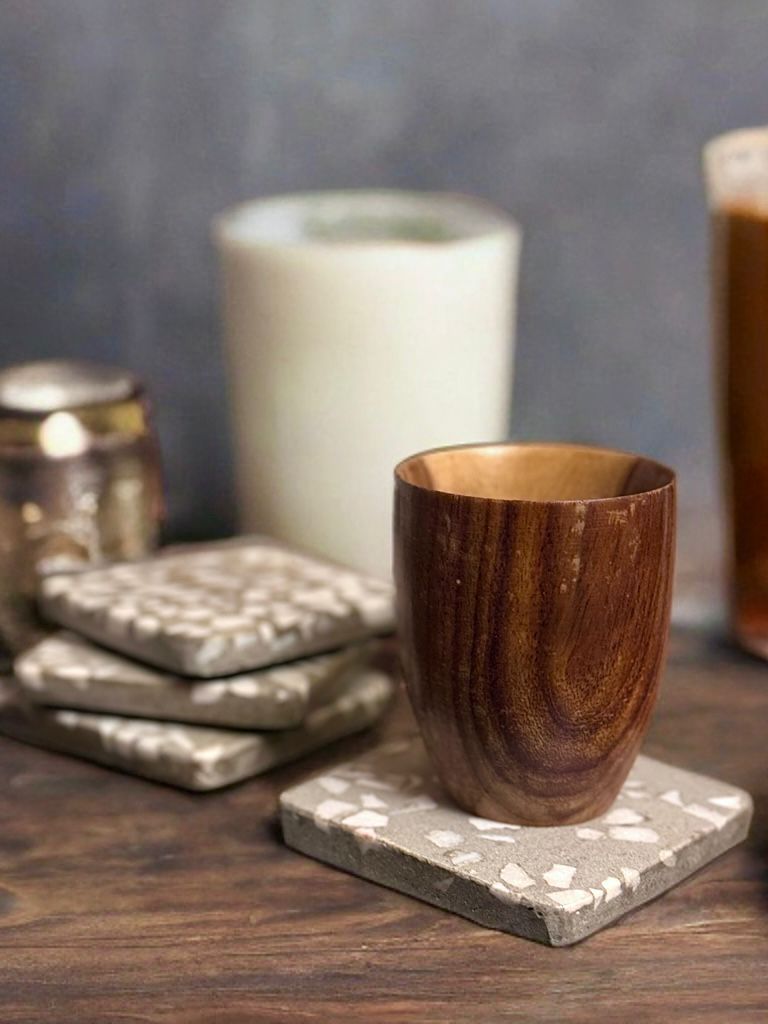 Concrete Terrazzo Coasters- Set of 2 1