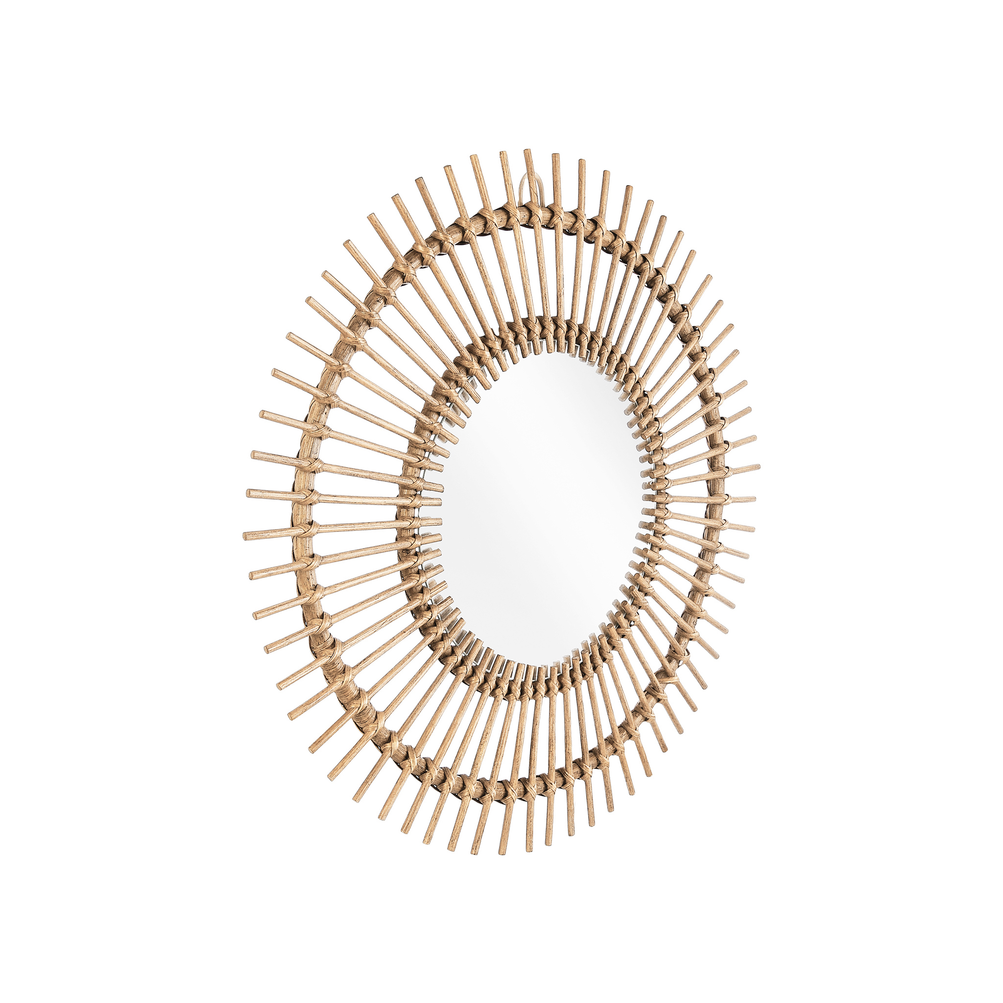 Bamboo Sunburst Wall Mirror – Natural Elegance 1