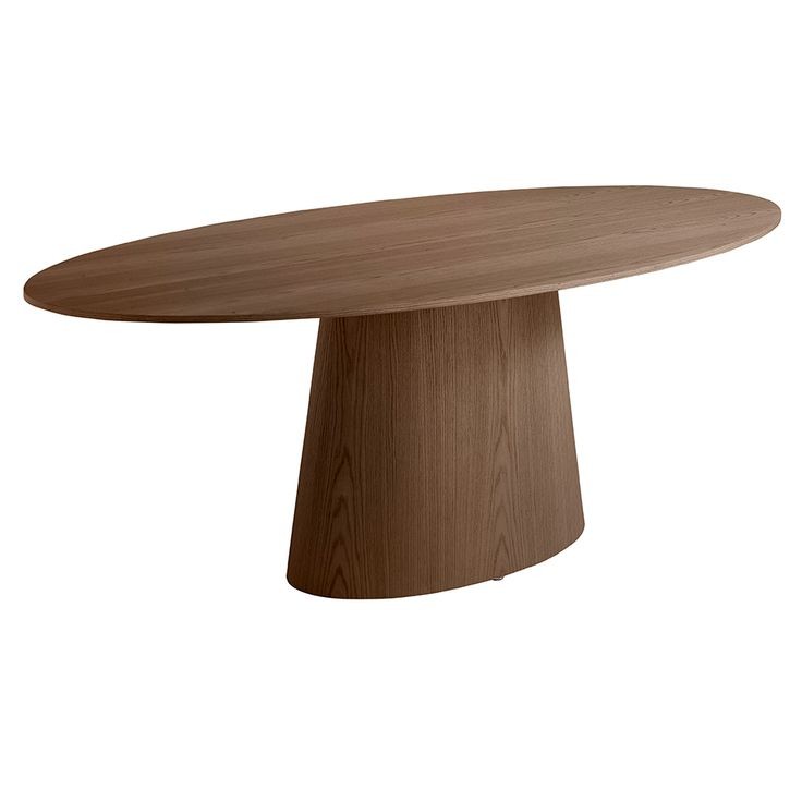 Favaco Oval Wooden Dining Table With a Solid Base 0