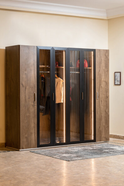 Diva Wardrobe with Glass Doors 0