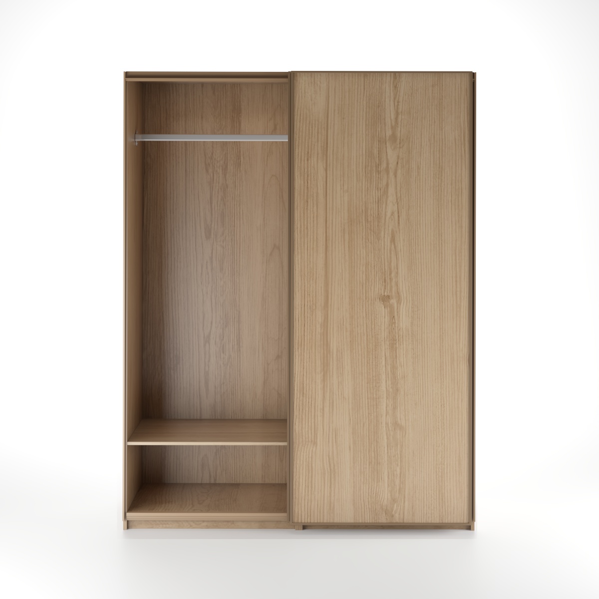 Elegant   Veneer Wardrobe With Sliding Doors - 180 cm 6