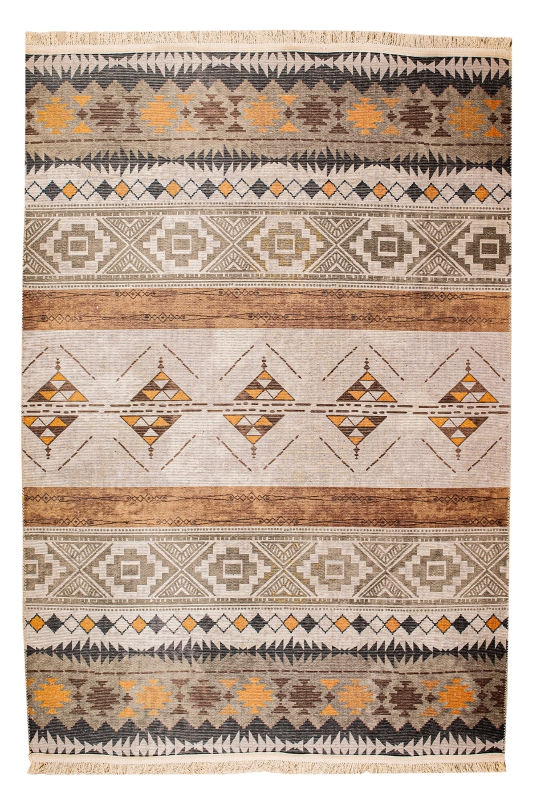 Badawi Digital Woven Rug in Neutral Colors 0
