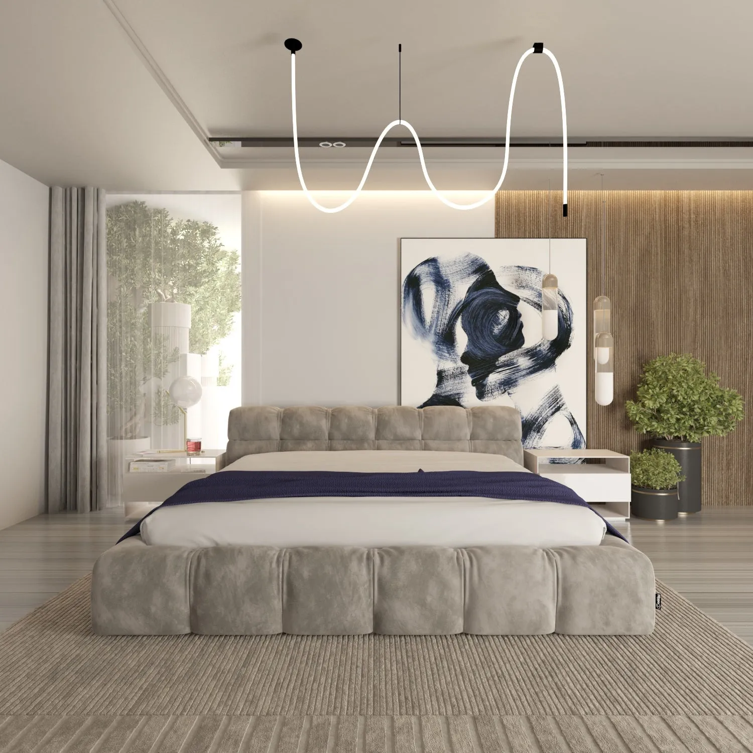 Dannisha Natural Wood Bed II - Hippo 174 1