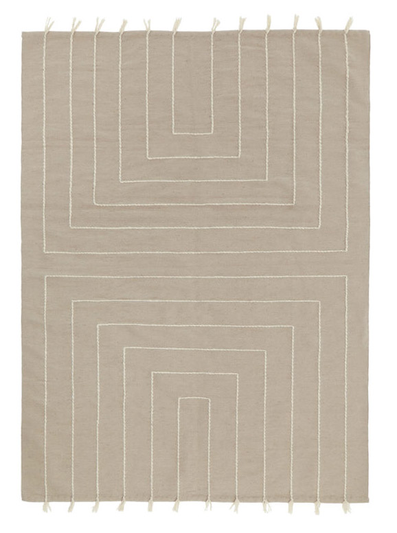 Ridge Handwoven Wool Rug – Minimalist Geometric Design image