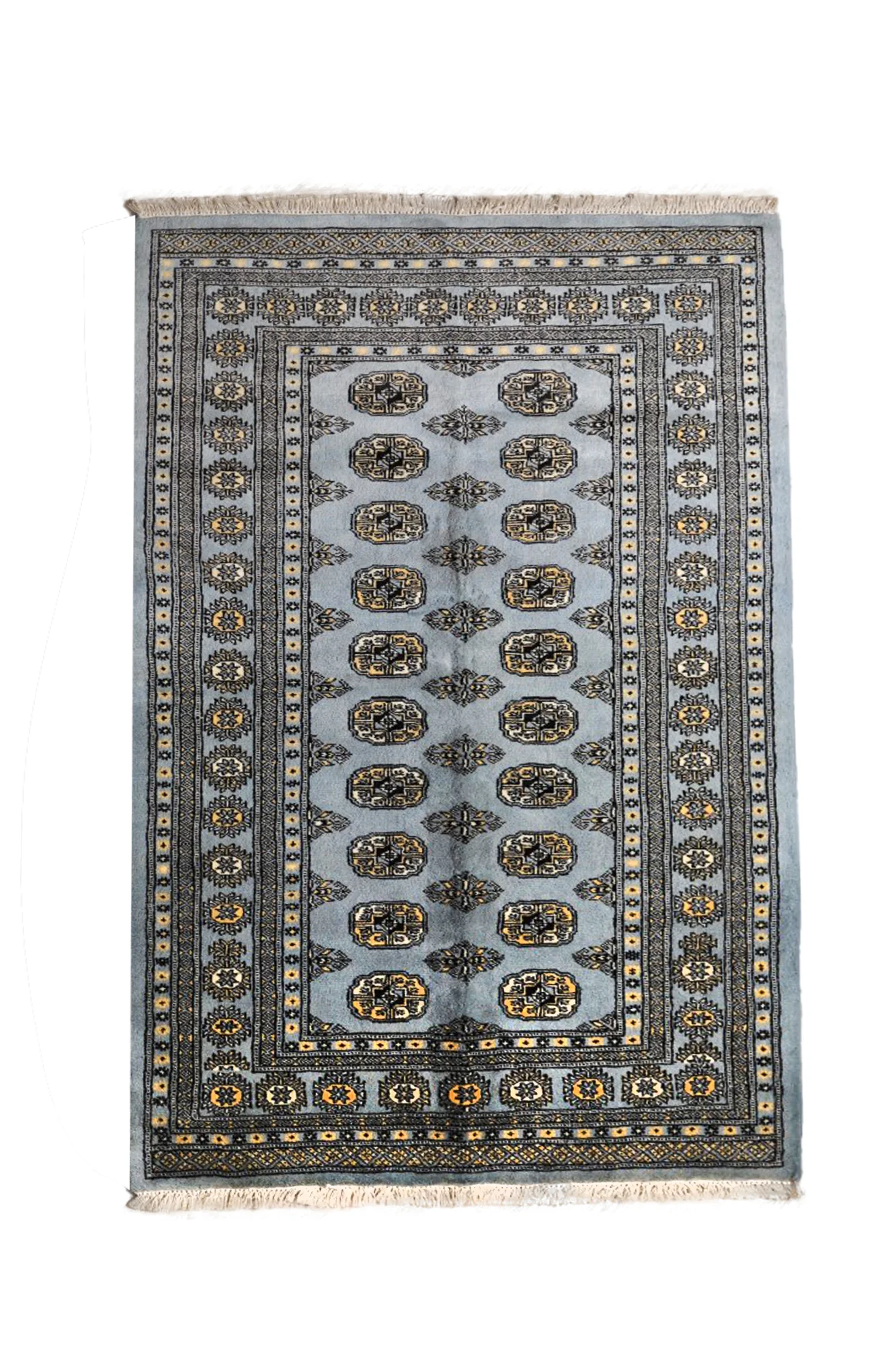 Light Blue Pakistani Bokhara - Handmade Rug 0