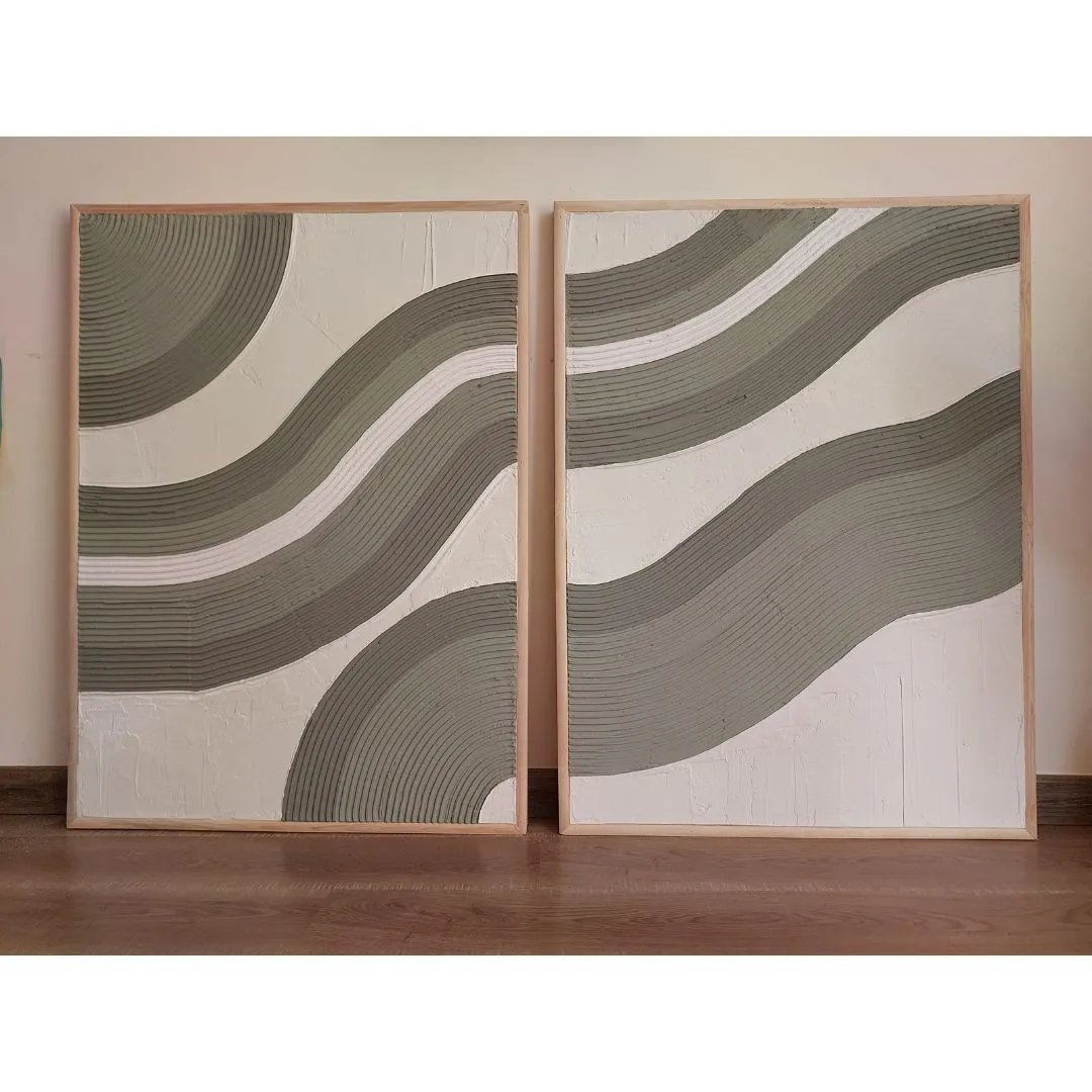 Happy Waves Textured Artwork 1