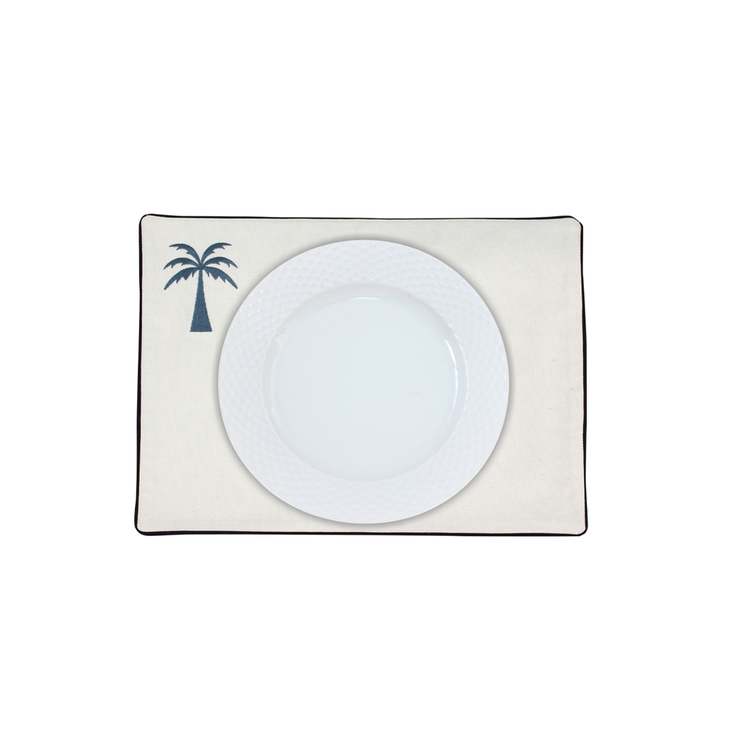 Blue Palm Placemats Set 0
