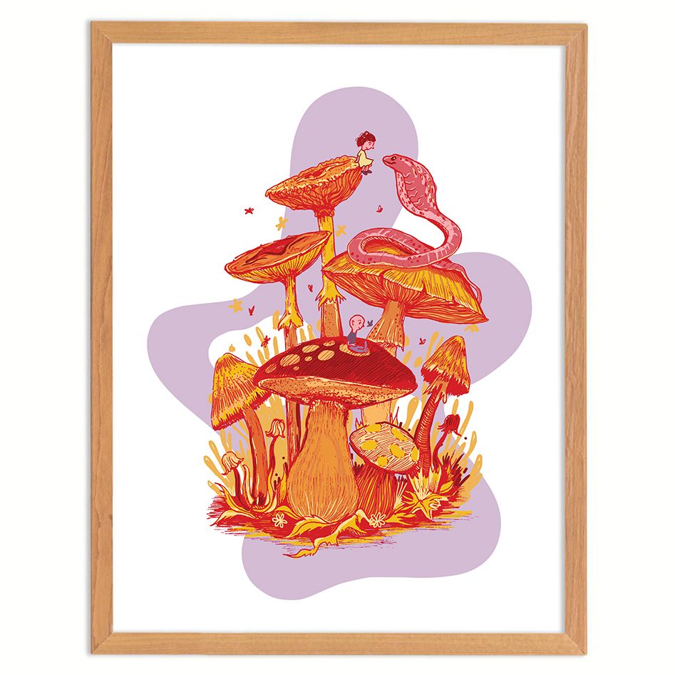 Darwisha Shrooms Original Art Print