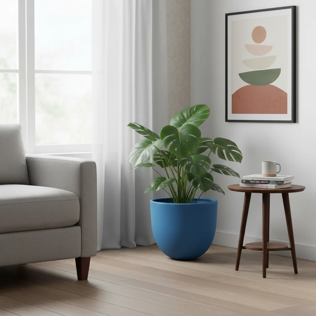 Blue Decorative Plant Pot Set - 40 cm 1