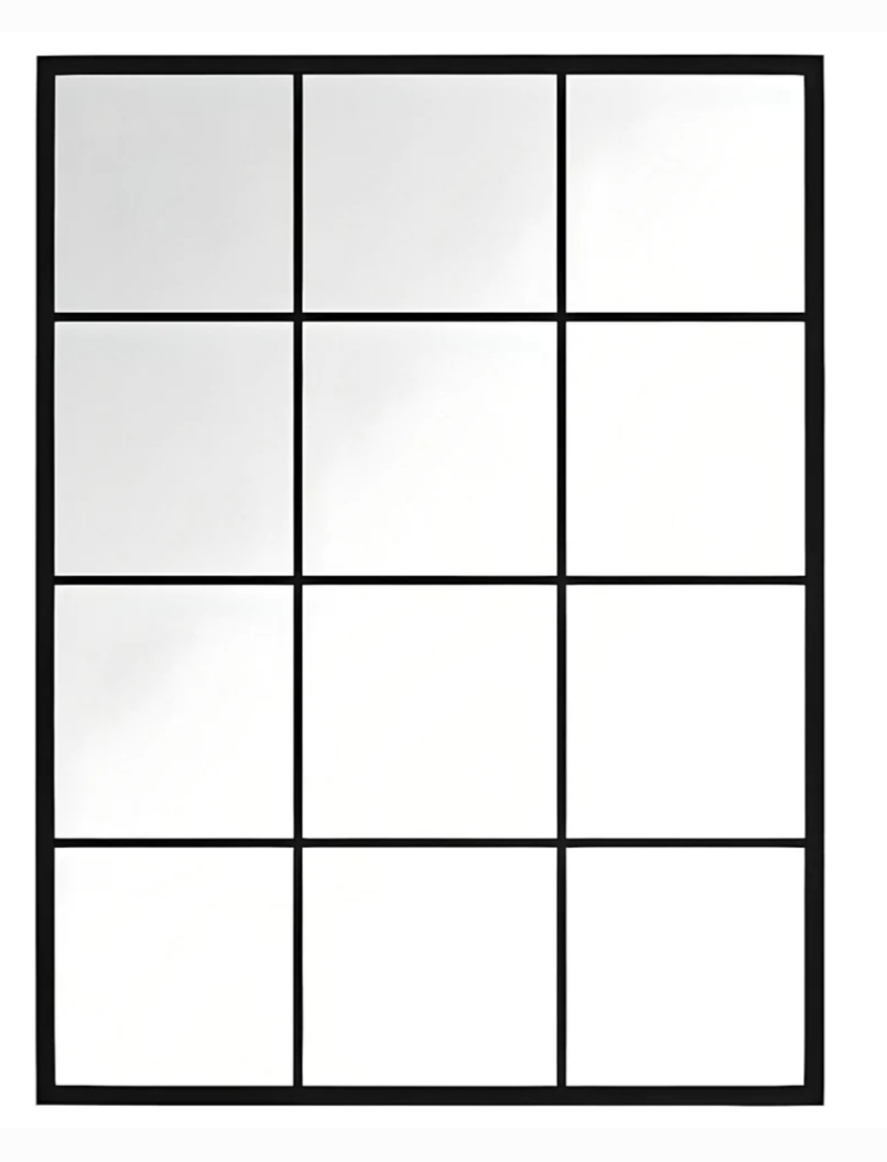 Lexie Windowpane Grid Mirror – Elegant Design With 15 Panels 0