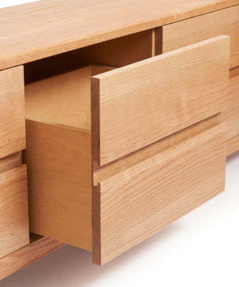 Minimalist Natural Oak TV Unit With Storage Drawers 2