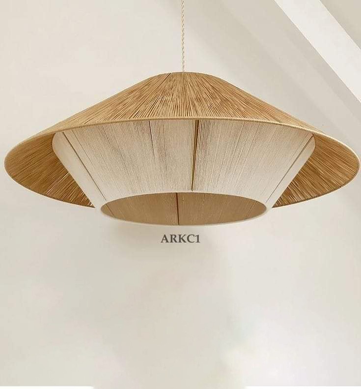 Burlap Ceiling Lamp ArkC001 0
