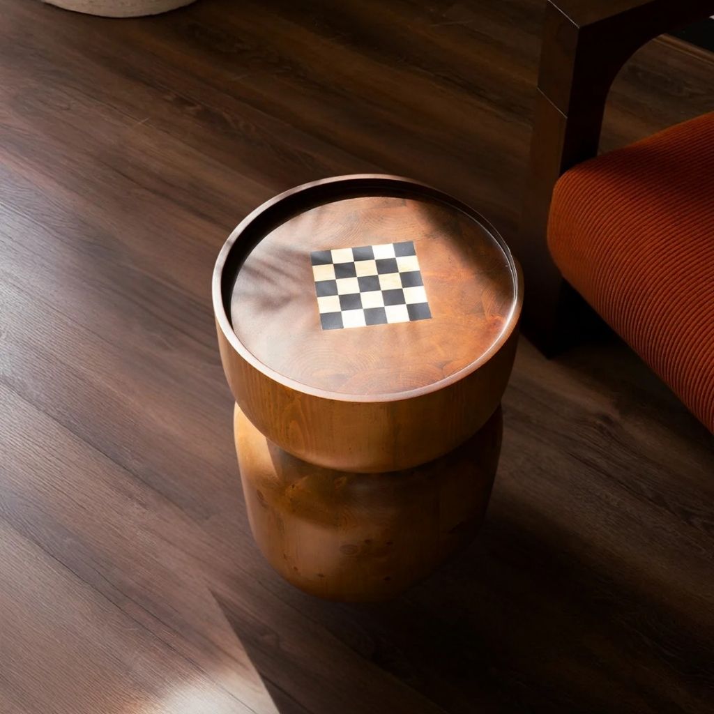 Chess Round Side Table 0
