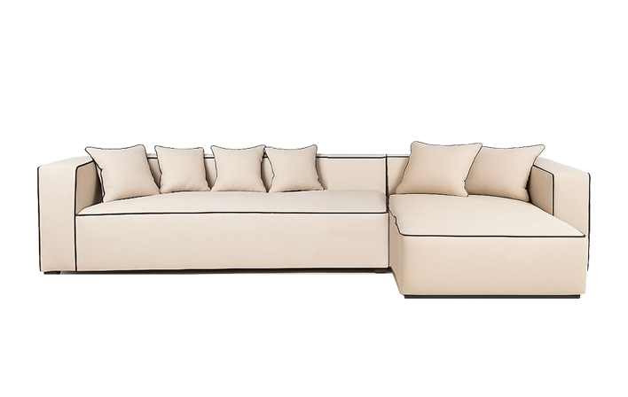 Marshal Modular L Shape Sofa with Black Piping 0