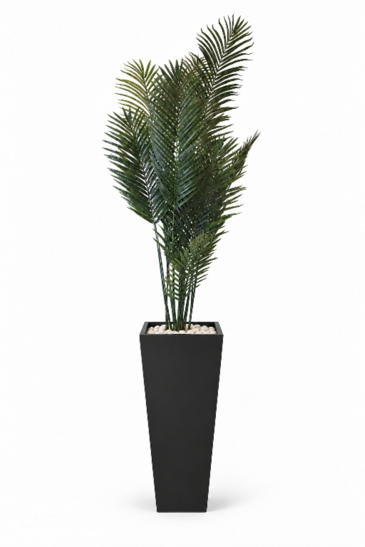 Modern Artificial Areca Planter In Obelisk Pot
