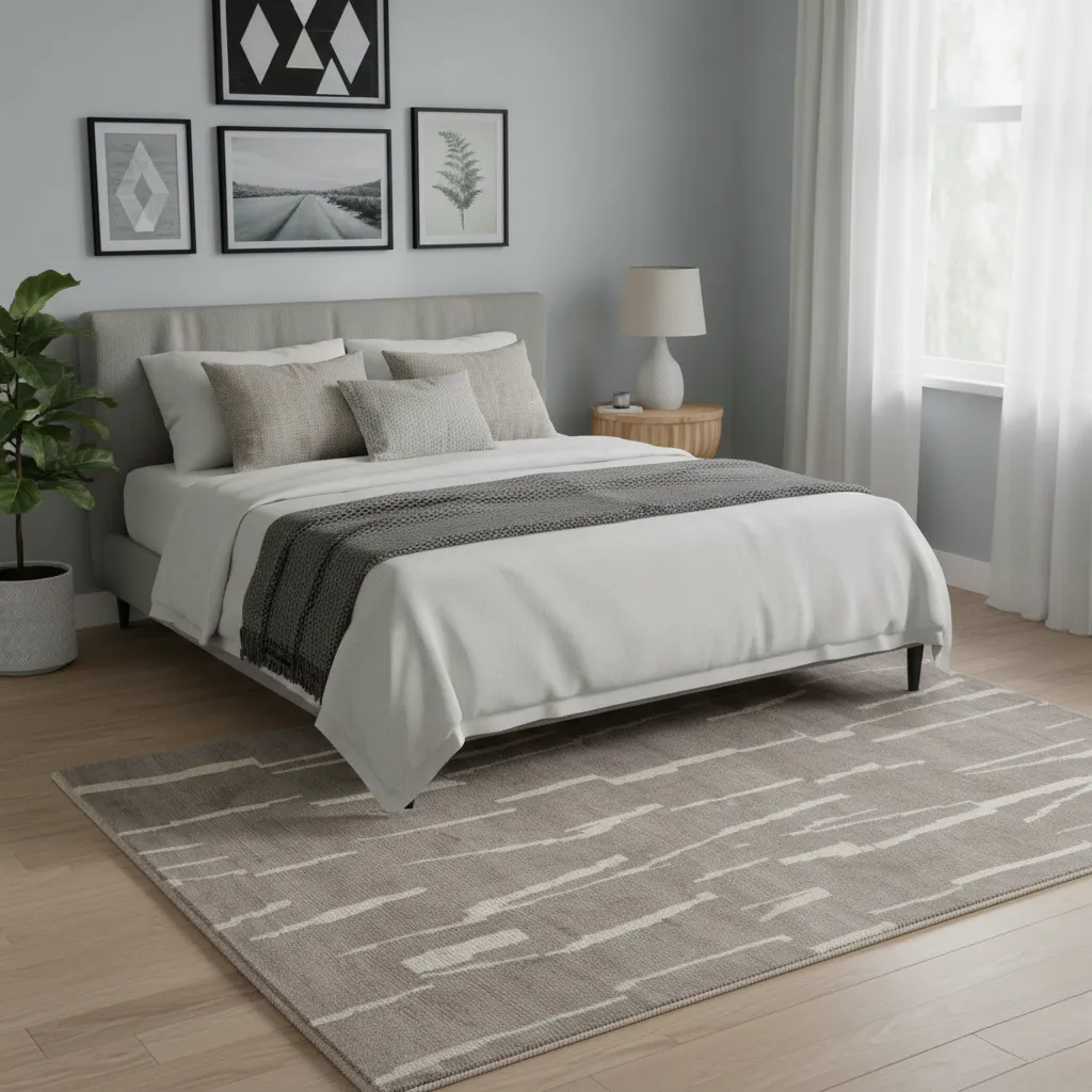Beige Broken Chains Hand-knotted Carpet 2