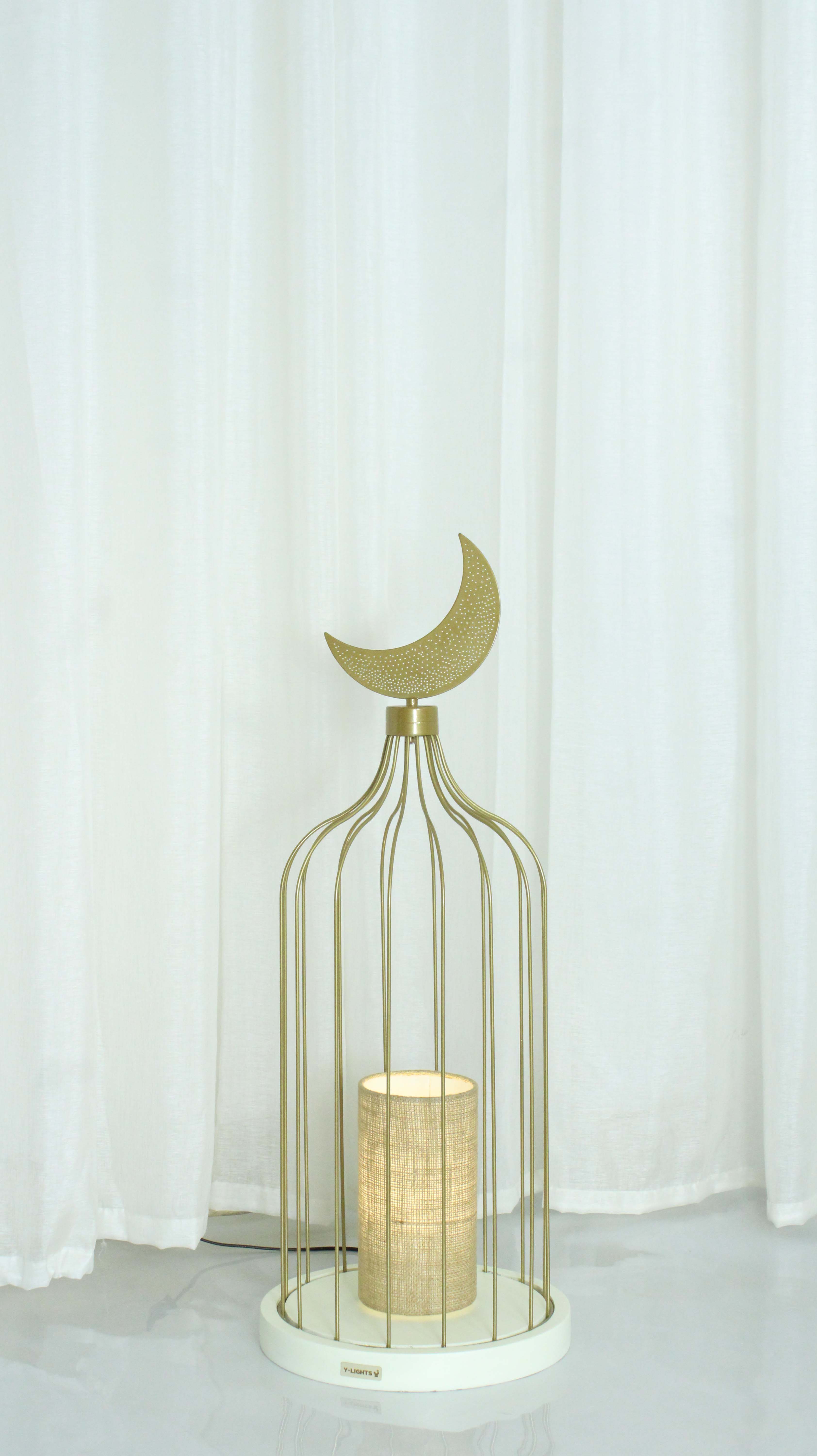 Floor Lamp - Gold & White 1