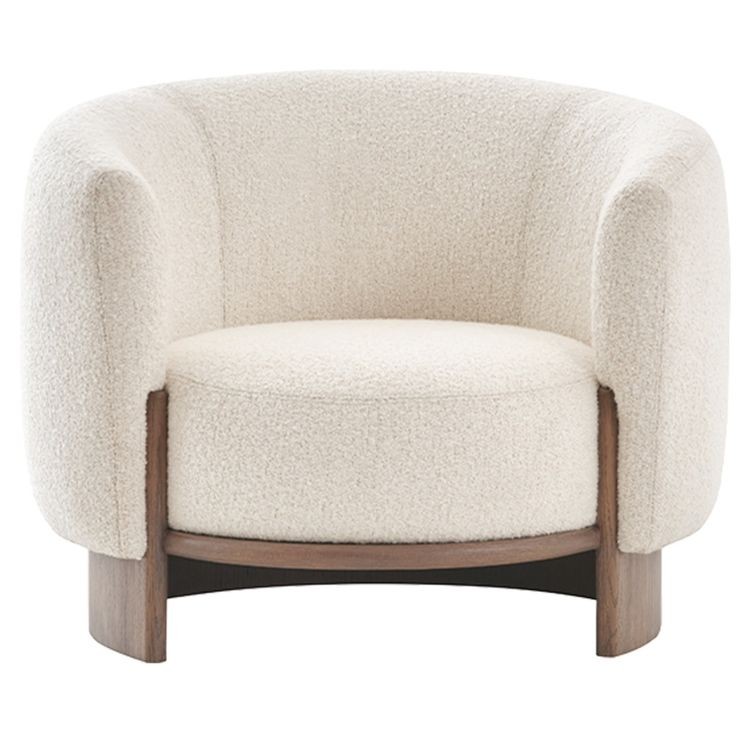 Cerrito Armchair In Red Beech Wood & Upholstered Body 1
