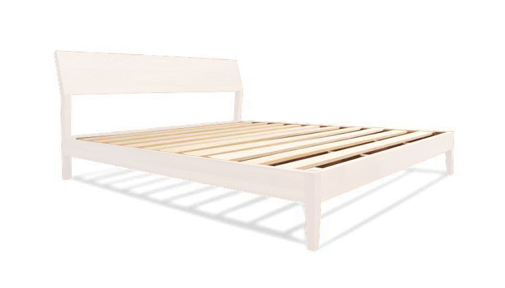 Efreshli | White Wood Basic Bed Single