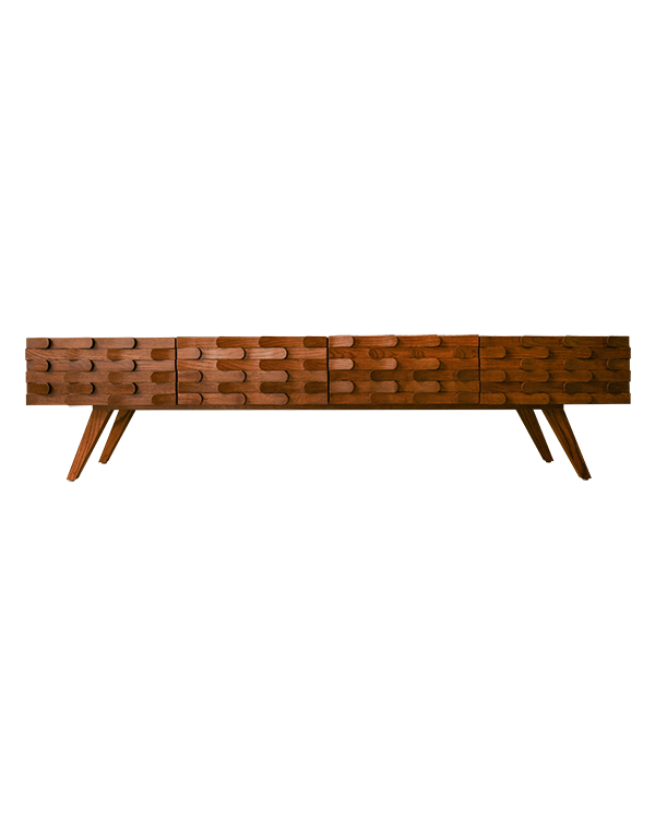 Leaf Oak Wooden TV Unit – Premium Veneer Finish 0
