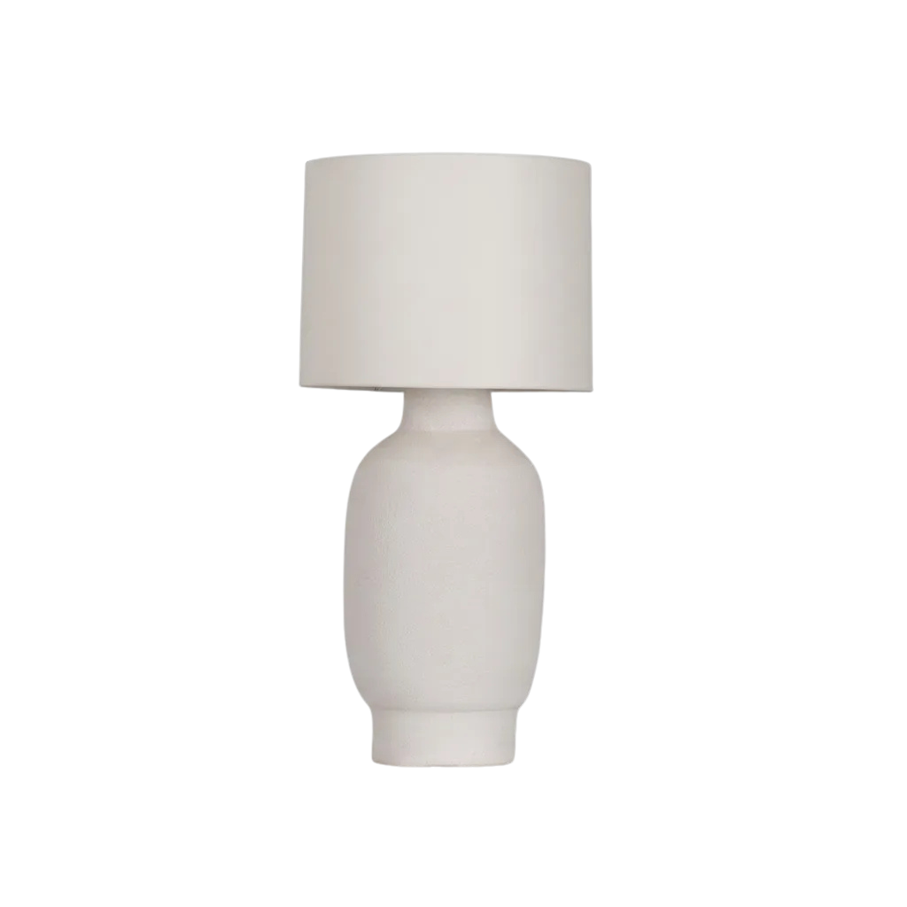Soft Curve Ceramic Lamp with White Shade 0