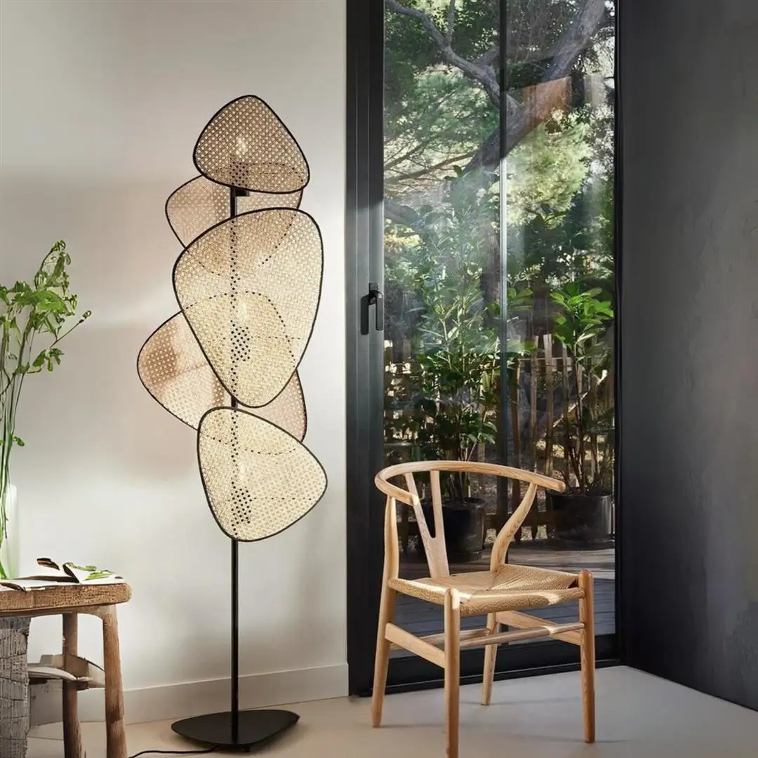 Boho Rattan Floor Lamp ARKF2 1