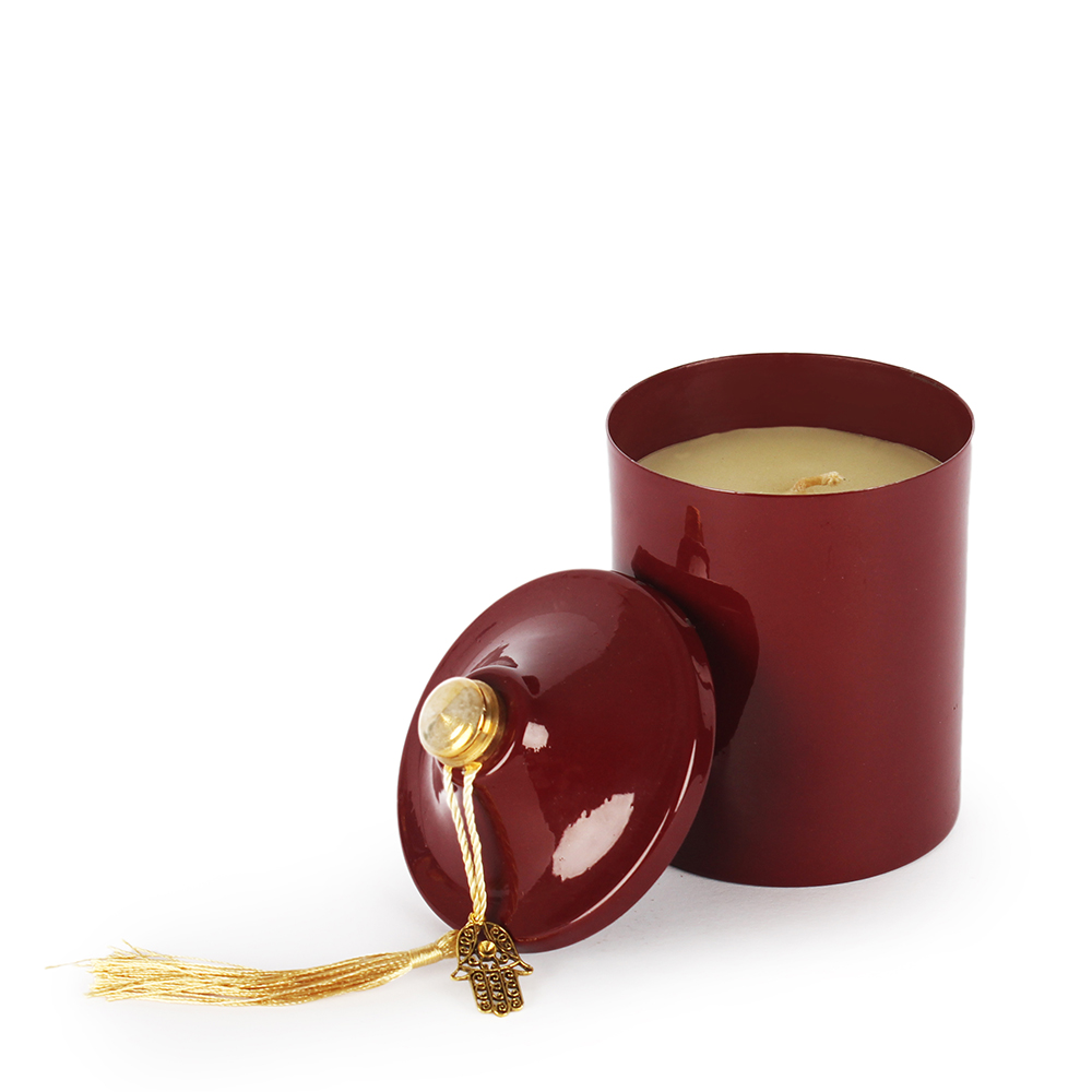 Cinnamon Spice Scented Pyramid Candle Cup Marron 0