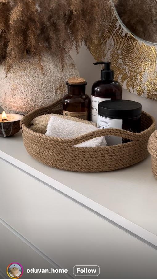 Handmade woven jute try 0
