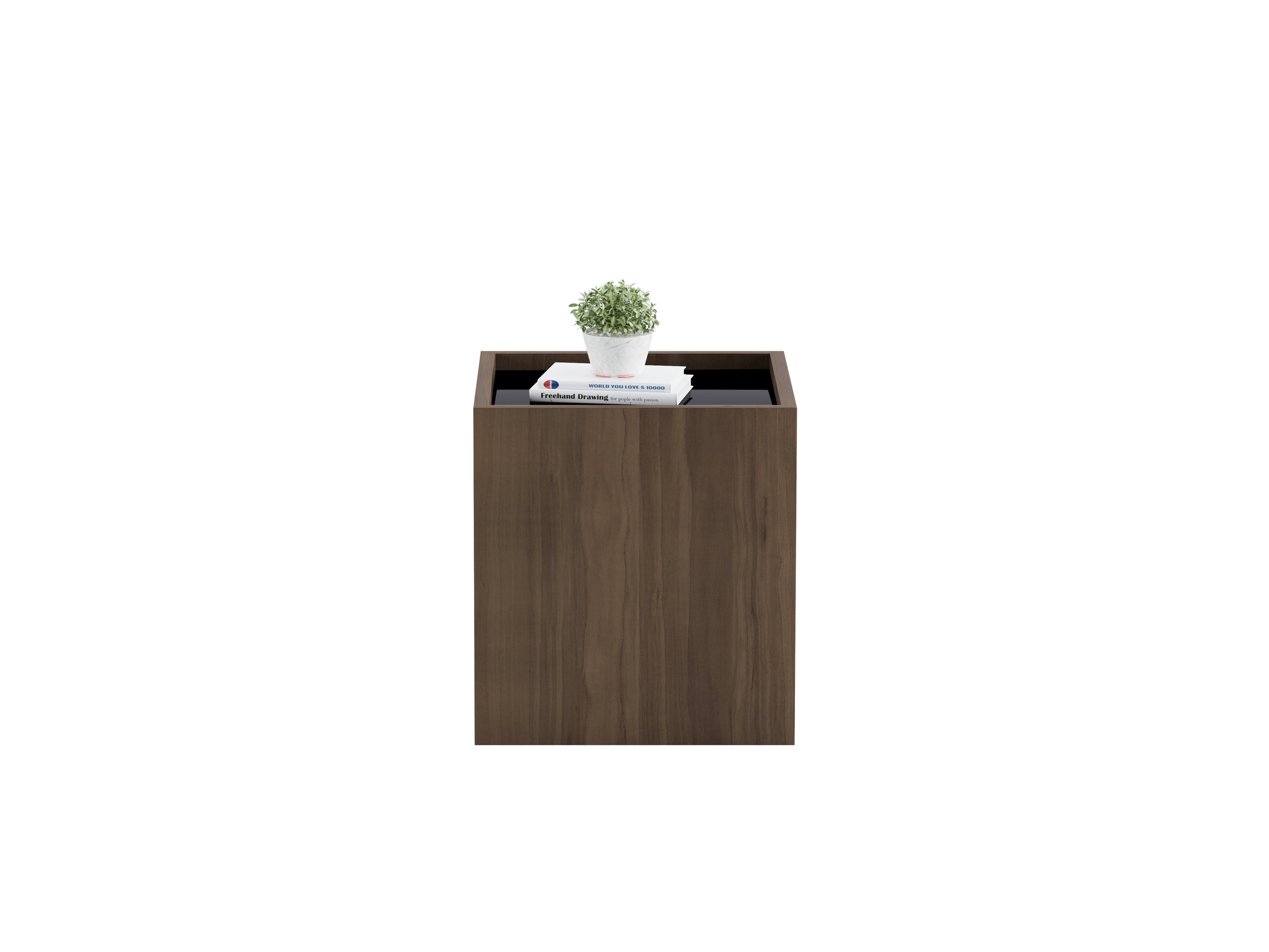 RE.CT Side Table  black glass top 2