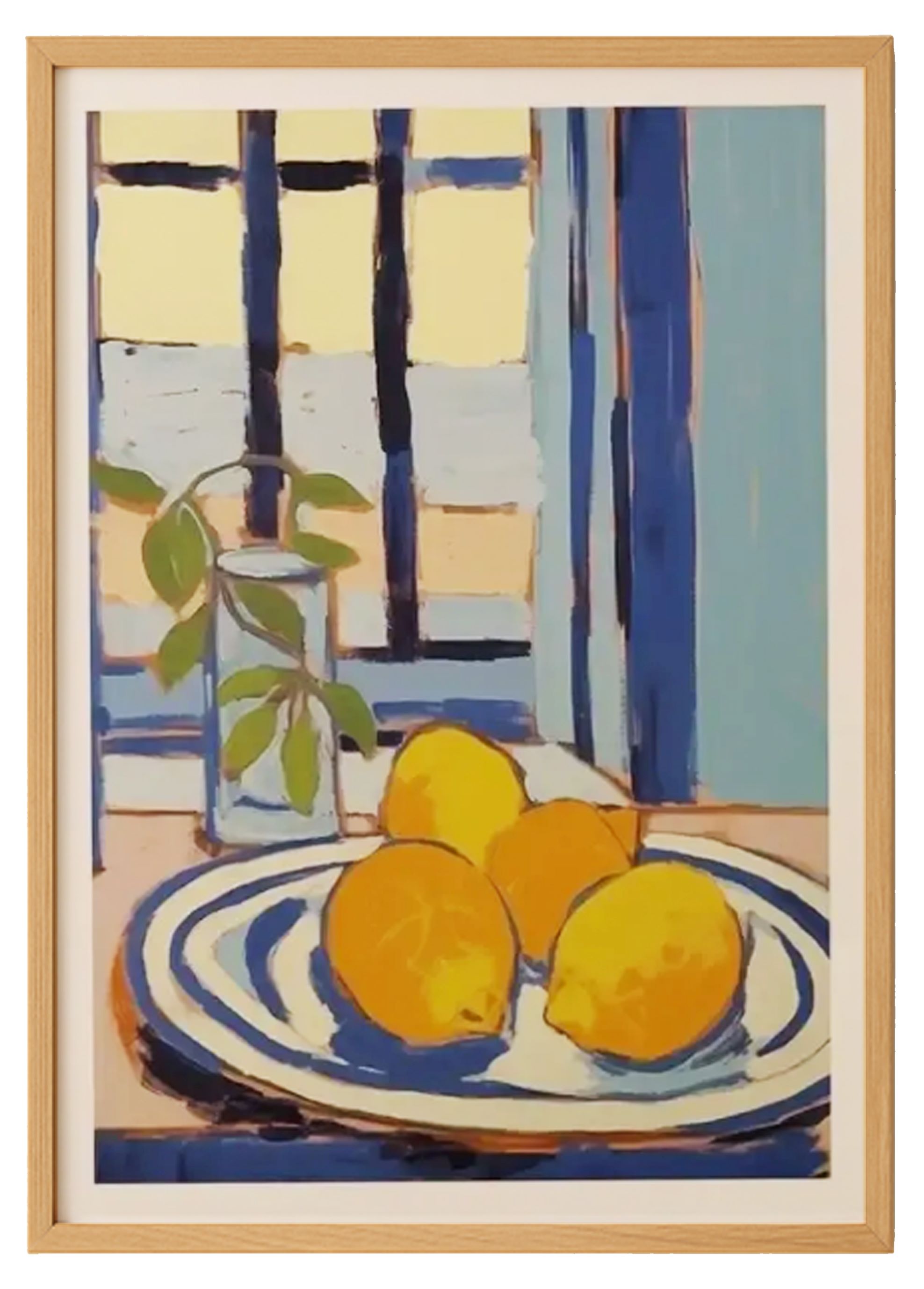 Still Life Painterly Lemons Wall Art – Bright Kitchen and Dining Room Decor 0