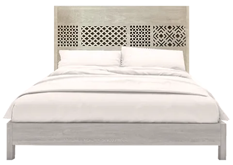 Arket Engraved Headboard Bed 0