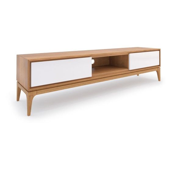 Duo Scandinavian TV Unit With White Panels 4